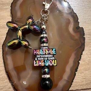 Colorful Balloon Dog Keychain